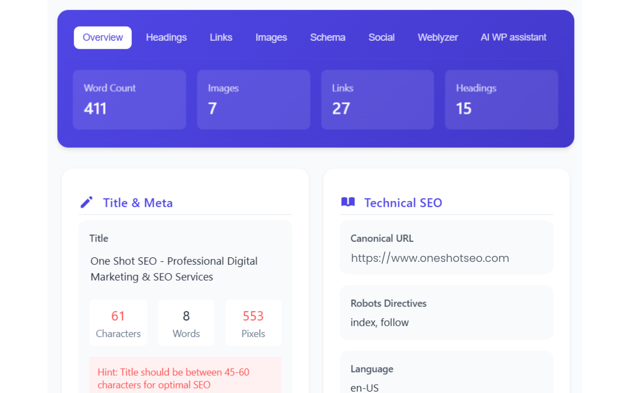 SEO Features